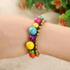 Bracelets de charme Pulseira de miçangas de miçangas de miçangas de miçangas femininas de pegadinhas semi-preciosas pedidos turquesa de pegadas de mão Boletim de férias de férias de praia Jóias