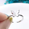 Cluster ringen 925 Sterling Silver Butterfly For Women Fashion Jewelry Gift vrouw accessoires Groothandel