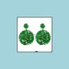 Andere kleuren Bling Pailletten Ster Oorbellen Ronde Sieraden Acryl Hars Dangle Drop Earring Voor Dames Mode Accessoires M383Y F