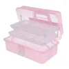 Storage Boxes Three-layer Household Toolbox Pencil Box Picture Tool Plastic Art Supply Craft