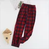 Indumenti da notte da donna Primavera Estate Donna Pantaloni da notte in cotone Donna Casual Plaid Salotto Donna Plus Size Casa Pantalon Pijama Mujer