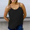 Tanques de mujer estilo europeo Casual tanque mujer Tops verano gasa camiseta Spaghetti Strap Top mujer Camis