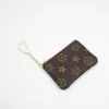 2023 TOP portmonetki projektant mody kobiet mężczyzna pierścień etui na karty kredytowe portmonetka luksusowe Mini portfel wisiorek do torby brązowa płócienna torba