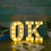 Nachtlichter, DIY-LED-Buchstaben, 26 englische Alphabet-Lampen, 3D, batteriebetrieben, für Hochzeit, Geburtstag, Weihnachten, Party, Heimdekoration