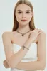 Серьги ожерелья набор шириной 8 мм модные украшения серебряный цвет из нержавеющей стали для женского романтического подарка (18-26 ") браслет (7-10")