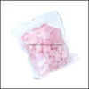Arts And Crafts Natural Stone Pink Crystal 15Mm Heart Ornaments Quartz Healing Crystals Energy Reiki Gem Craft Hand Pieces Living Ro Dhkgt