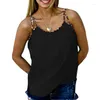 Tanques de mujer estilo europeo Casual tanque mujer Tops verano gasa camiseta Spaghetti Strap Top mujer Camis