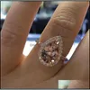 Кольца Band Rings Luxury Womens Wedding Fashion Gemstone Объединение для женщин -ювелирных украшений симуляционное бриллиантовое кольцо 884 Q2 доставка Dhpbr Dhpbr