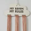 Decoratieve beeldjes ins houten wolk meisjes haarspelden organisator babyhaar clips houder sieraden pos opslag kinderkamer hangende hangmuur