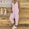 Jumpsuits voor dames rompers mode mouwloze dames casual losse playsuit lange broek jumpsuit bodysuit vrouwen 661r10