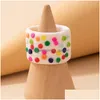 Clusterringen Colorf Resin Joint Ring For Women Girls Lovley Ins Fashion Width Geoemtry Acryl Acryl Single sieraden Drop levering DHN4K