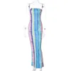 Casual Dresses Dress Women Summer Printed Fashionable 201 Wholesale Sexy Temperament Wipe Bosom Vestidos Blg083011