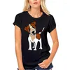 Erkek Tişörtleri Serin Adam Komik Köpek Jack Russell Terrier Köpek Tasarımı Özel Kısa Kollu O Boyun Hayvan Baskısı Aile T-Shirt