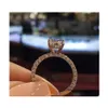 Band Rings Womens Designer Romantic Zircon Shining Princess Oval Stone Wedding Bridal Fashion Jewelry For Women 886 Q2 Drop Delivery Dhq9W