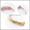 Dangle Chandelier Trendy Round Stianless Steel Hoop Earring Size 816Mm Small Simple Hie Gold Rose Fashion Lucky Jewelry Gift For D Dhev4