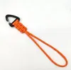 Outdoor Gadgets Paracord Keychain Braid Nylon Lanyard With Metal Triangle Buckle High Strength Parachute Cord Carabiner