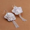 Boucles d'oreilles pendantes lustre belles fleurs argent 925 plaqué vente de bijoux de mode de haute qualité cadeaux de vacancesDangle Kirs22