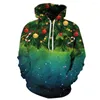 Heren Hoodies 2023 Star STAR Kerstboom Digitale drukpaar Kleding Hoodie Coat Mens