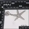 Dingle ljuskronor mode 2021 Big ￶verdrivna gl￤nsande stj￤rna droppe￶rh￤ngen f￶r kvinnor sommar Sea Starfish Metal Statement Gift 140C3 D Dhhtz