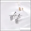 Dingle ljuskrona 925 Sier Fashion Jewelry Autentic Teardrop Snow Crystal fr￥n dam￶rh￤ngen f￶r kvinna 59 E3 Drop Delivery DHMGD