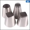 Baking Pastry Tools 4 Pcs/Set Of Frosting Pipe Nozzle Tips Cake Decoration Set Stainless Steel Drop Delivery Home Garden Kitchen D Dh5D2