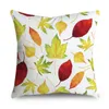 Kudde Autumn Cartoon Leaf Print Mönster Dekorativ S -kudde Polyester Cover Throw Sofa Decoration 45 cm