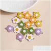 Uroki 10pcs/Lot 18x20 mm Enamel Kolorf Flower DIY dla naszyjników Wisiorki Kolczyki Śliczna biżuteria płatka Making Akcesoria Dostarcz dhxfo