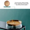 Plates Fruit Nut Storage Box Double Layer Candy Glass Container With Wooden Lid For Home Kitchen