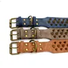 Dog Collars & Leashes Strong Collar For Large Cool Spikes Studded Leather Pet German Shepherd Mastiff Rottweiler BulldogDog