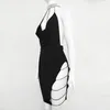 فساتين غير رسمية فستان ماس ماس مع عميق الخامس مفتوح للنساء امرأة