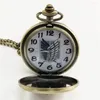 Taschenuhren Vintage Bronze Silber Gold Uhr Animation Kreative Flügel Halskette Uhr Herren Und Damen Quarz Als Geschenk