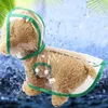 Vestuário para cães pet pet transparente na capa de chuva e à prova de vento EVA Material Material Puppy Capuz Grande roupas pequenas médias