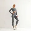 Conjuntos ativos Conjunto feminino 2PCS Tops de colheita de ioga Legging Gym Tracksuit Sport Roupet Fitness Fitness Treinamento Terno