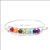 Bedelarmbanden yoga 7 chakra draadarmband voor vrouwen sier gouden natuurlijke steen armband kralen reiki spirituele boeddha heren mode juweel otlrm