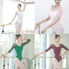 Stage Wear Ballet Skirt Dance Dress Gymnastics Leotards For Women Girls Long Sleeve Clothes Leotard