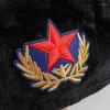 Berets Ushanka Rosyjskie zimowe czapki bombowce dla mężczyzn 2023 Outdoor ciepły jesienny śnieżny pilot czapka faux furflaps traper sowiecki kapelusz