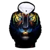 Heren Hoodies Doge Crown / Tiger Lion Gedrukte 3D Men Dames jongens meisjes kinderen kinderen lange mouw sweatshirt hoodie cartoon kleding