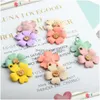 Charms 10pcs FivePetal Flower Email pour faire des bracelet / collier / boucles d'oreilles bijoux accessoires pour femmes FICRITURES DROP DROBS DH3W1