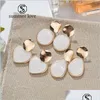Dingle ljuskrona guld koreanska paljetter akrylörhängen för kvinnor älskare mode droppe rund hjärta örhänge bröllop geometriska smycken d dh2ke