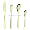 Sofra Takımı Setleri 2/4/6 Set Sier Yemek Takımı 18/10 Paslanmaz Çelik Batı Bıçağı Çatal Çay Kaşık Takım Terimleri Sierware SetFlatware DR DHK6F