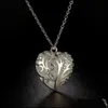 Collane con ciondolo Glow In The Dark Collana Hollow Heart Luminoso Per Moglie Fidanzata Figlia Mamma Gioielli di moda Goccia regalo Consegna Otwqu