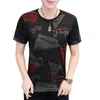 T-shirt da uomo T-shirt da uomo 2023 Logo manica corta Moda uomo Estate Cool Tee Uomo Slim Casual Ragazzi Plus Size 9XL