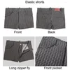 Herr shorts plus size elastic casual board män korta homme byxor crocilisk tryck mode cortos hombre pläd mini Bermuda boxare