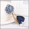 Key Rings Fashion Charm Pink Rose Flowers Women Romantic Bag Pendant Tassel Keychain Jewelry Gifts Drop Delivery Otzuc