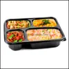 使い捨て食器new400pcs/lot meal prep containers 4コンパートメントフードストレージボックス電子レンジセーフランチボックス卸売rrd1248 otzo1