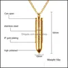 Pendant Necklaces 316L Stainless Steel Open Mens Cross Scripture Locket Charm Gold Chains For Women Hip Hop Jewelry Drop Delivery Pen Otabs