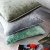 Pillow Pure Color Plush Cover 50x50cm Golden Gray Nordic Style Sofa Bedside Living Room Case Simple