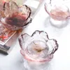 プレート3オンスガラスディップディップボウル芸術的な春の桜醤油小さなボウル皿カップ寿司トマトバーベキューチップ
