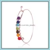 Bedelarmbanden yoga 7 chakra draadarmband voor vrouwen sier gouden natuurlijke steen armband kralen reiki spirituele boeddha heren mode juweel otlrm