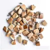 Key Rings Whole 50Pcs/Lot Ing Trendy Assorted Natural Stone Mixed Irregar Shape Pendants Charms Jewelry Drop Delivery Dhgme